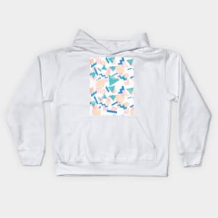 90's Pastel Geometric Pattern Kids Hoodie